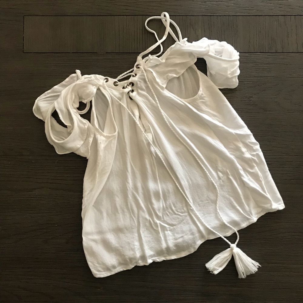 White off the shoulder top
